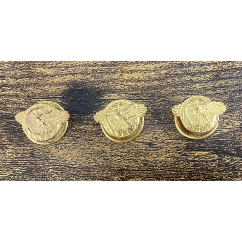 Lot 3 Ruptured Duck Honaorable Service Lapel Button 1939 - 46 Gilt Brass Federal